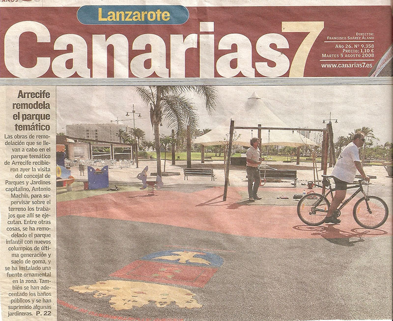 recorte de prensa en diario canarias7